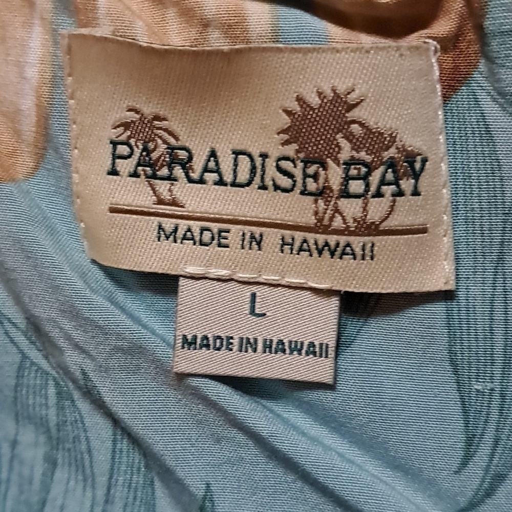 Paradise Bay Long Dress Women Size L Tropical Floral Print Vacay Hawaiian - Picture 6 of 8